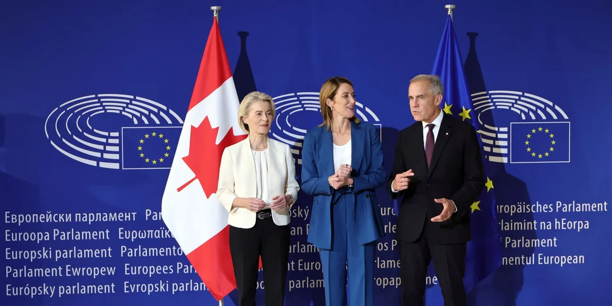 Droung vum Trump, sollten d'EU a Kanada wierklech eng nei Partnerschaft ofschléissen | © EPA/RONALD WITTEK